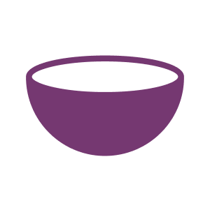 Purple donation bowl